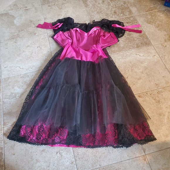 the  prom dress black and red lace - Picture 7 of 10